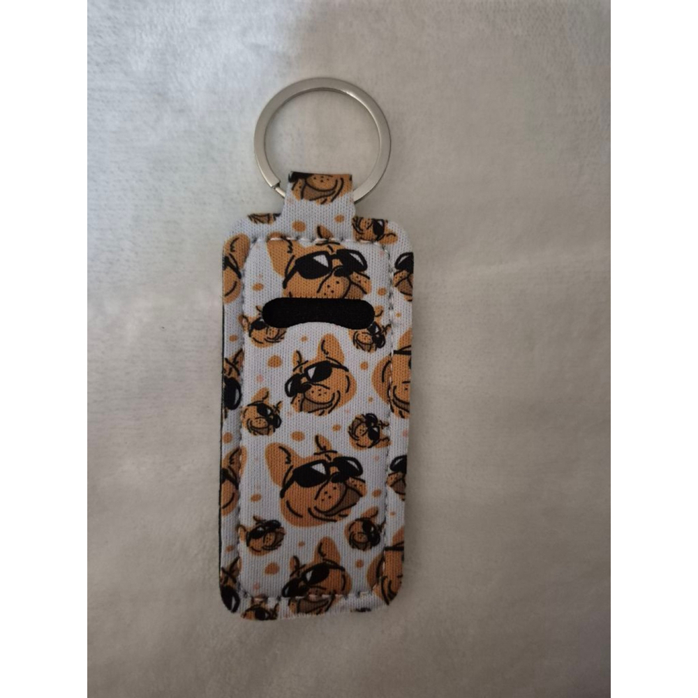 Women's Key & Lip Balm Holder One Size White Orange